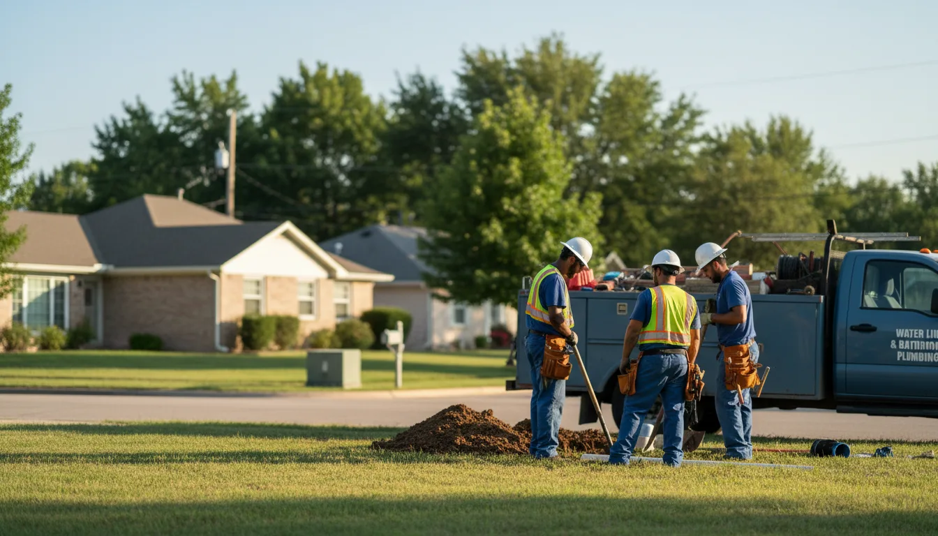 Residential water line and bathroom plumbing service in Pittsford, MI